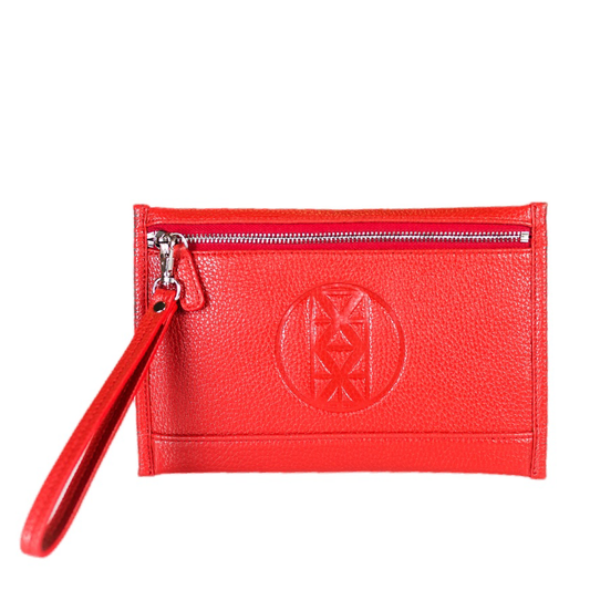 AMMA JO-Red Signature Wallet Clutch