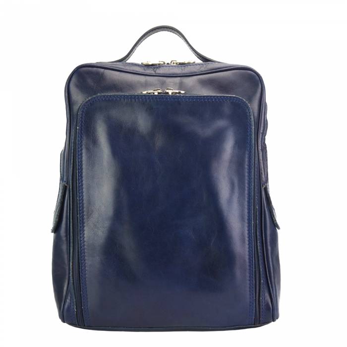 Made in Italy - Men's Versatile Italian Leather Backpack