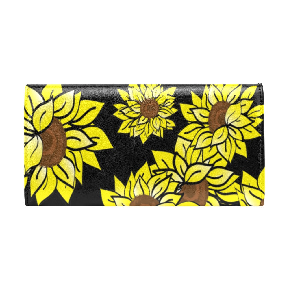 Custom Order AMMA JO Sunflower Flap Wallet