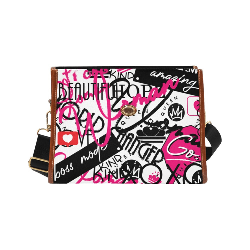 In Stock - Traveler Canvas Crossbody - AMMA JO WOMAN Print